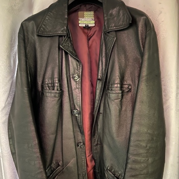 Diesel Black Leather jacket - Picture 1 of 7